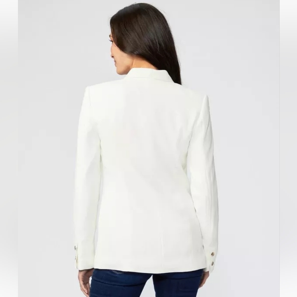 Paige Karissa Blazer In Ecru - Elegant White Women's Blazer - Picture 5 of 11